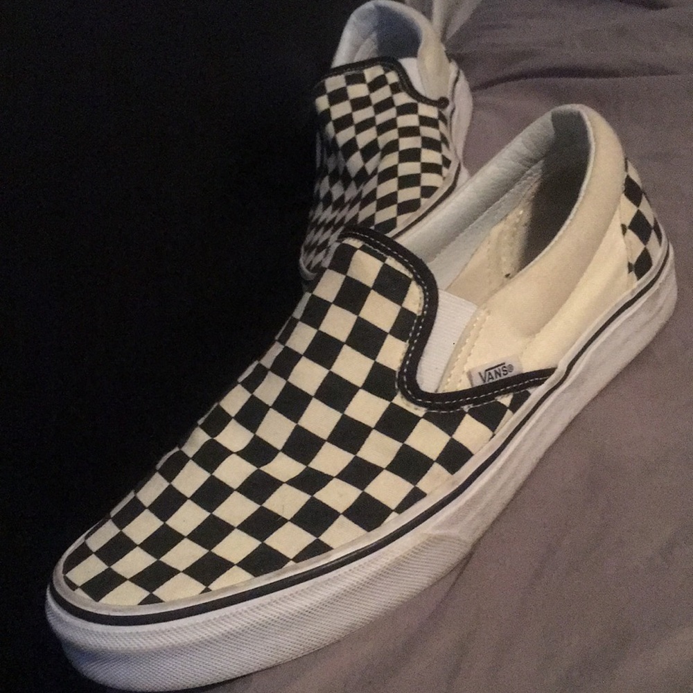Checkered Vans Slip on